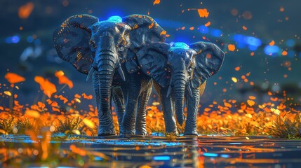 Exotic wildlife safari, adventurous, nature photography, African savannah