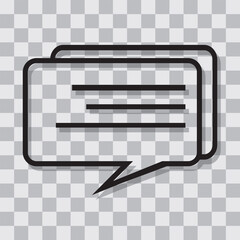 Chat icon vector isolated on background. Trendy message symbol. eps10