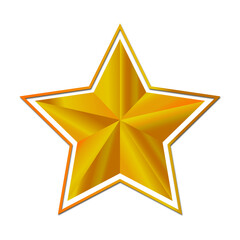 Gold star on black background