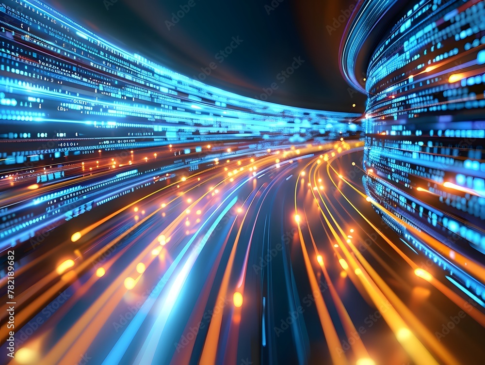 Aufkleber high speed global data transfer abstract tech background