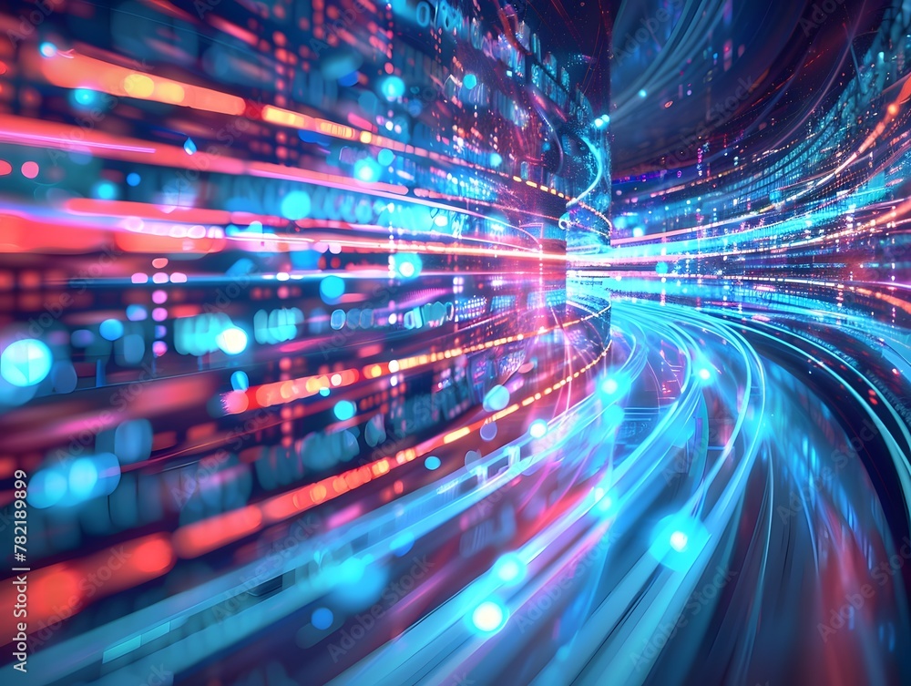 Poster high speed global data transfer abstract tech background