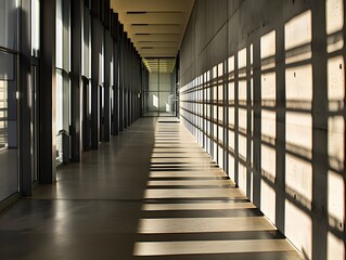 Geometric architectural lines of an industrial building	