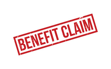 Red Benefit claim Rubber Stamp Seal Vector