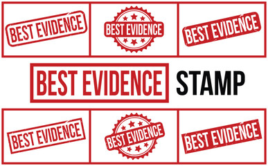 Best Evidence offer Rubber Stamp set Vector