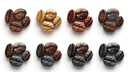 different varieties of Arabica coffee beans