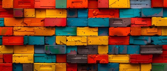 Lego background, lego wall with texture,  multi-color wall, modern lego backdrop 
