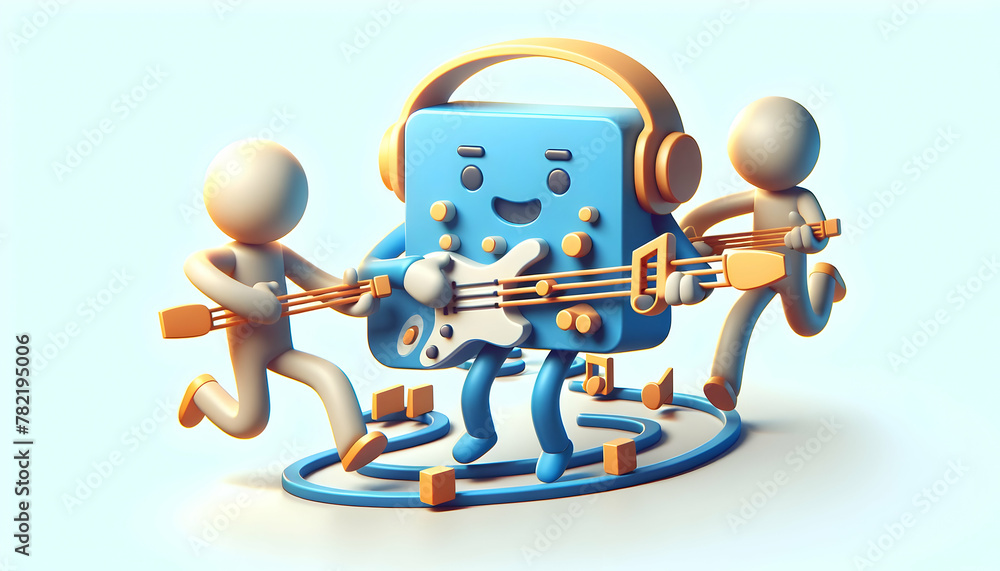 Poster 3d icon: rigging rhythms riggers sync in harmony orchestrating materials flow in a candid daily work