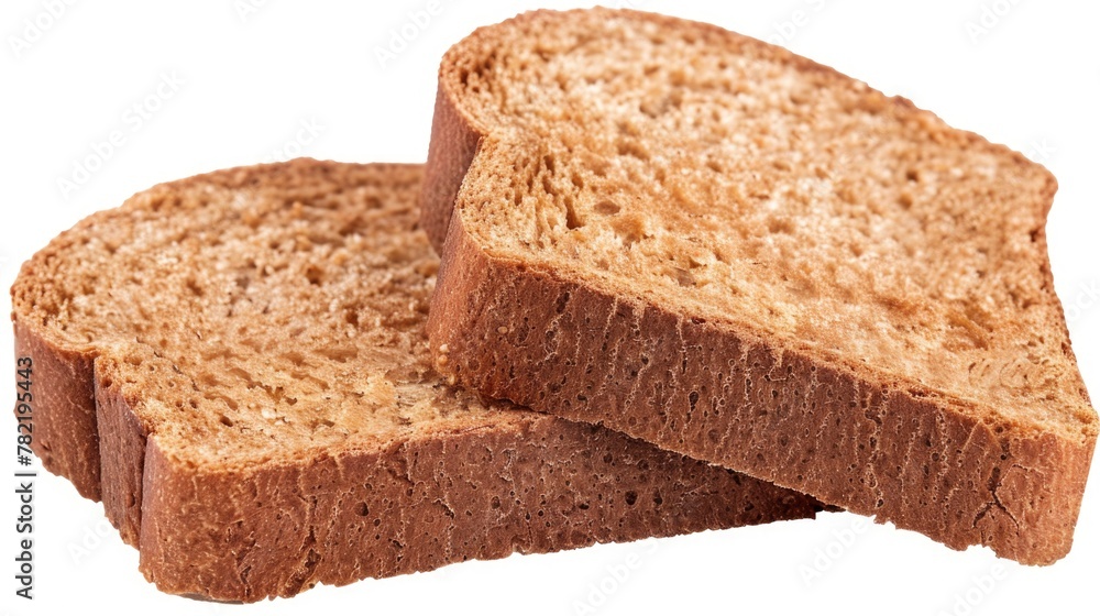 Poster two slices of bread stacked on top of each other. ideal for food concepts