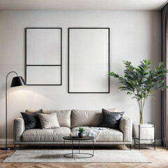 3d rendering modern type living room with study,
