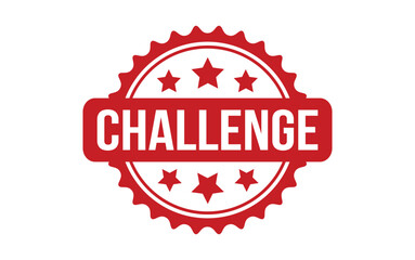 Challenge rubber grunge stamp seal vector