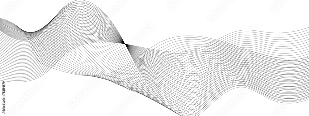 Poster abstract gradient grey wavy flowing dynamic smooth curve lines background. digital future technology