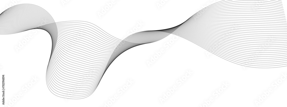 Poster abstract gradient grey wavy flowing dynamic smooth curve lines background. digital future technology