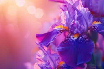 Close up of a purple flower with a blurry background. Suitable for nature and floral designs