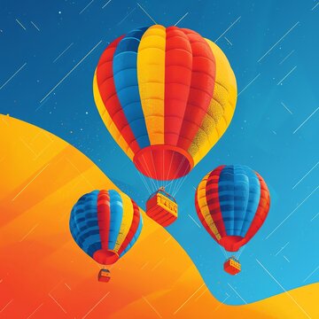 Colorful hot air balloon festival, joyful, event photography, sky spectacle