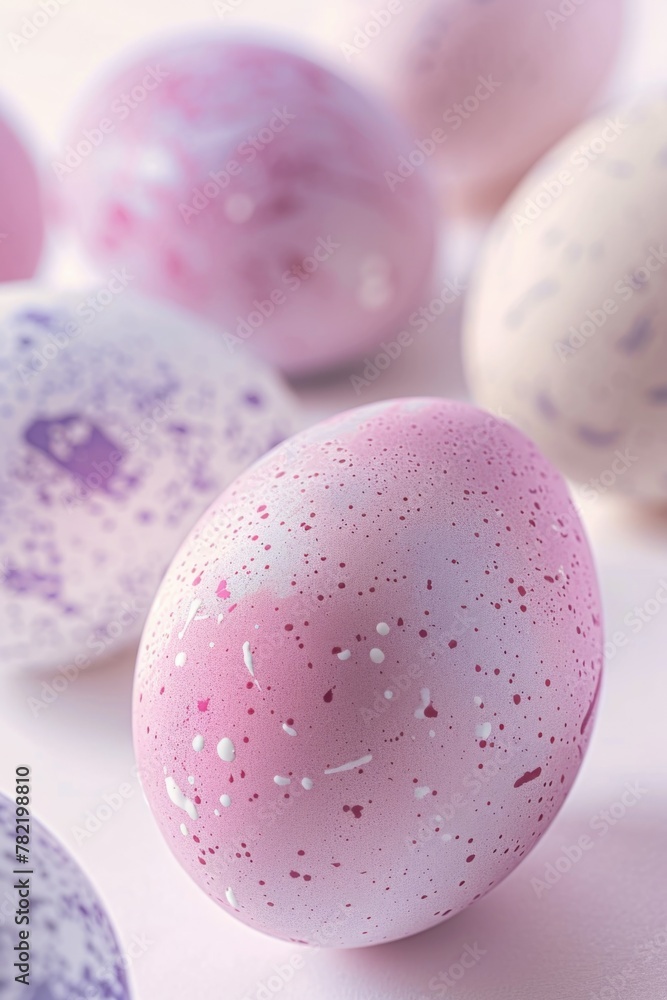 Poster close up view of eggs on a table. suitable for food or cooking concepts