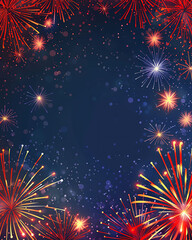 Abstract background: template with the colors of the 4th of July party