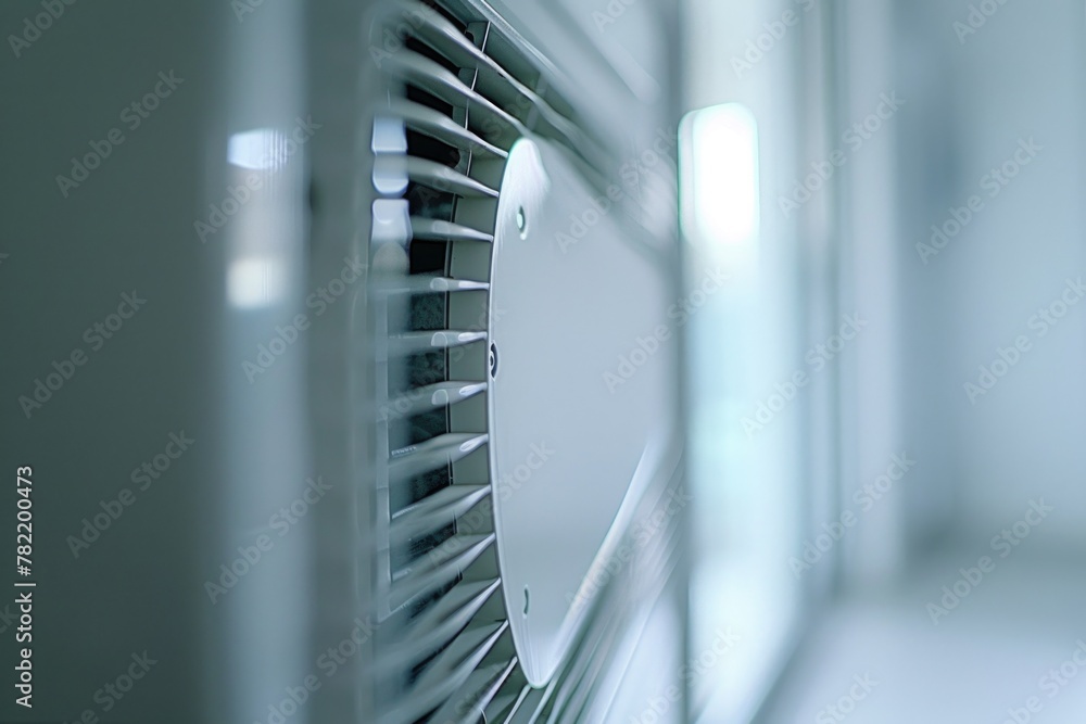 Poster close up of a window with blinds, suitable for interior design concepts
