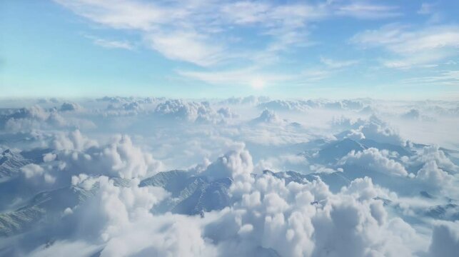 beautiful cloud view from above . seamless looping time-lapse virtual video Animation Background.