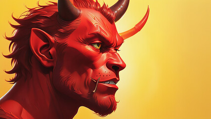 Red devil face