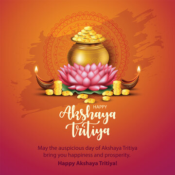 happy Akshaya Tritiya of India. abstract vector illustration design