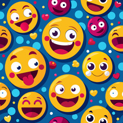 seamless pattern with faces