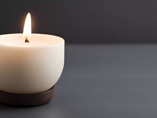 candle in the dark, Minimalist Meditation Altar - Single Flower Tranquility - Candlelight Reflection - Mindfulness and Simplicity 
