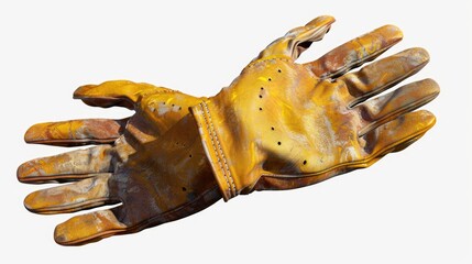 A pair of leather gloves with holes, suitable for a rugged or distressed look. Perfect for fashion...