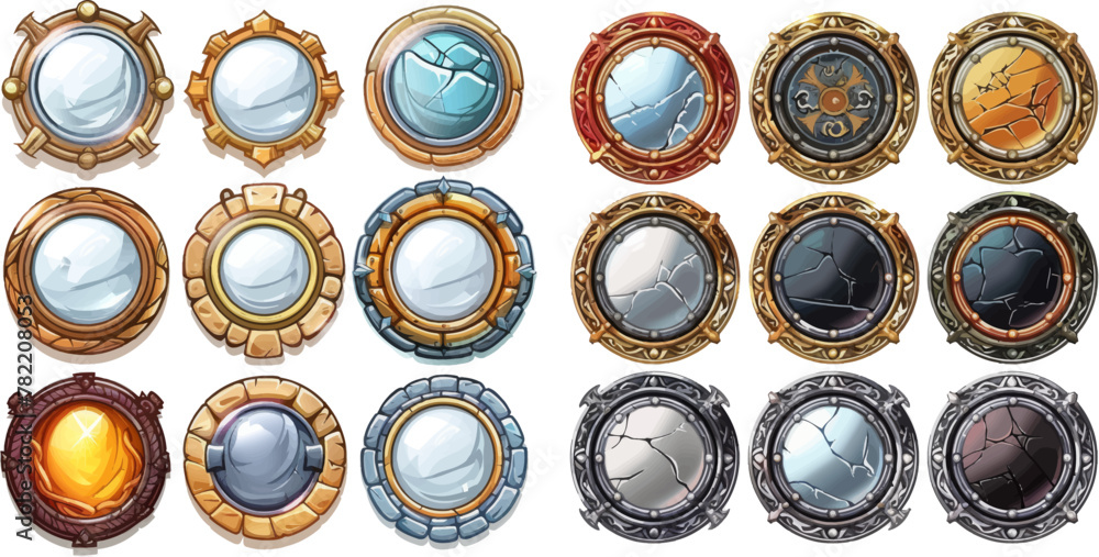 Poster game round interface frames