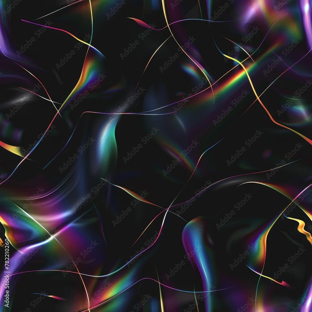 Poster a vibrant and dynamic abstract image featuring fluid-like shapes with neon colors