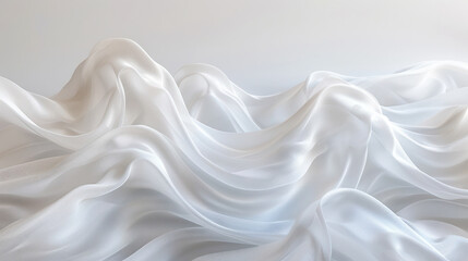 White Fabric Billowing in the Wind