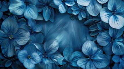 Close up shot of beautiful blue flowers, perfect for nature backgrounds