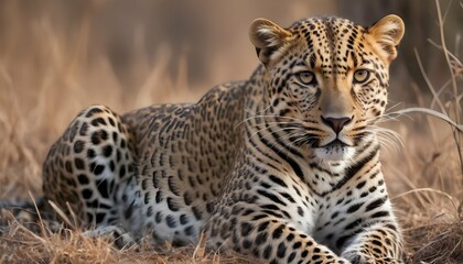 A-Leopard-With-Its-Fur-Sleek-And-Shiny-Healthy-An-Upscaled_2