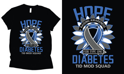 Hope Raising Awareness For Type One Diabetes Tid Mod Squad t-shirt design