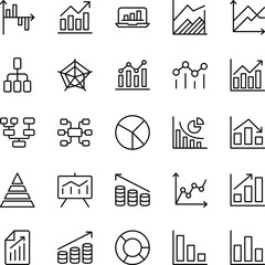 Infographic Outline Vector Flat Icons Pack	