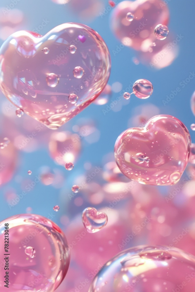 Poster Colorful bubbles floating in the air, perfect for adding a touch of whimsy to any project