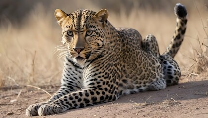 A-Leopard-With-Its-Tail-Held-Low-Submissive- 2