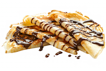 Stack of Crepe With Chocolate Drizzle
