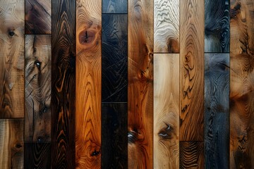 Array of Wood Laminate Textures – Natural Hues. Concept Wood Laminate, Textures, Natural Hues - obrazy, fototapety, plakaty