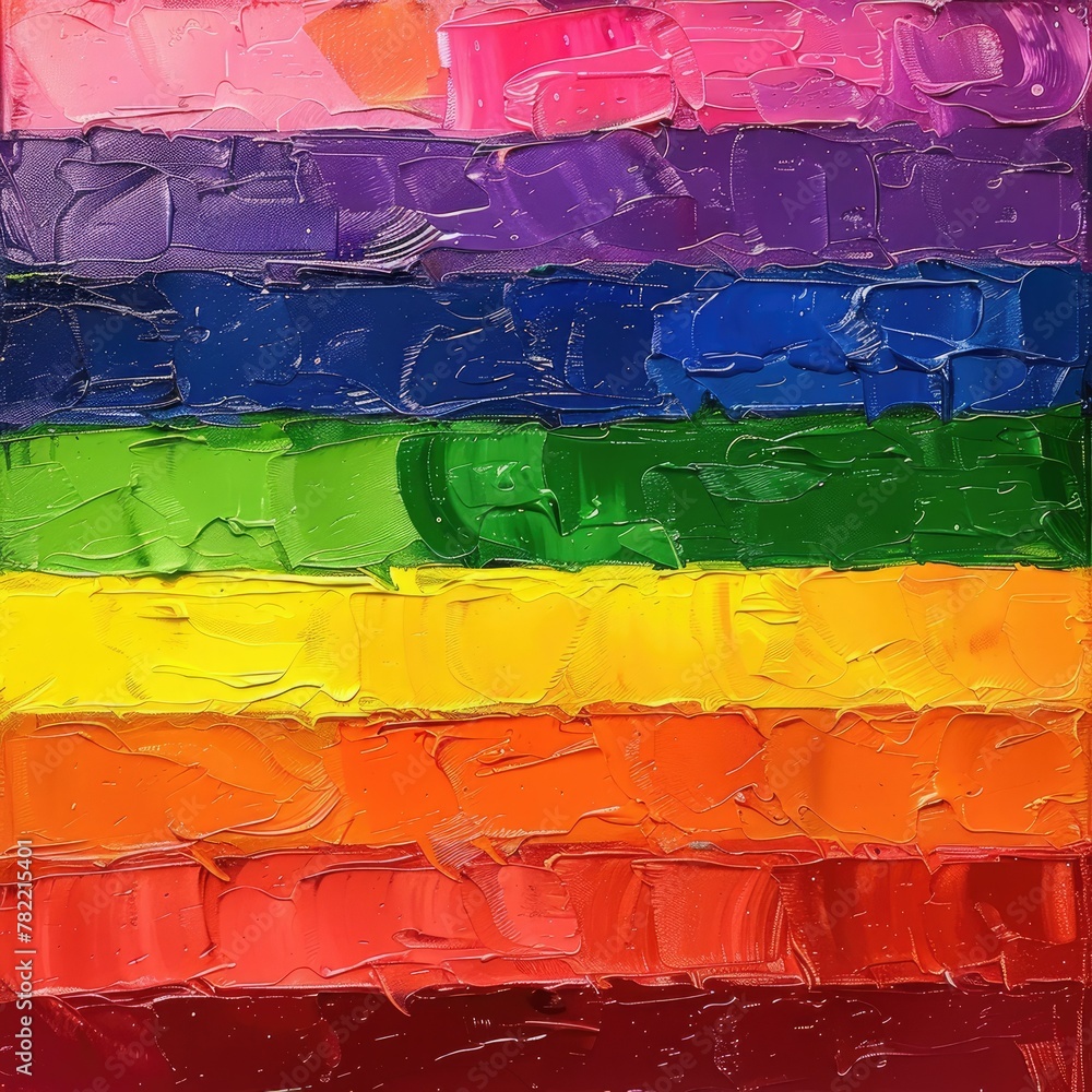 Poster rainbow flag paint style