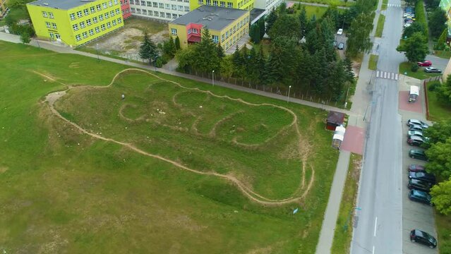 Ogorka Skierniewice Plac Zabaw Aerial View Poland