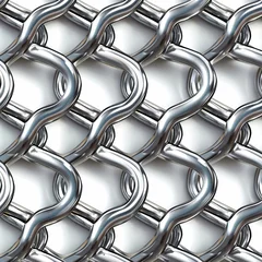 Fototapeten Shiny fabric forming a seamless vector pattern, featuring ergonomic chair joints, all within a 3D ring icon symbolizing global connection,  © supansa