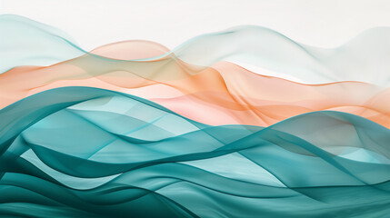 Elegant Wavy Fabric Texture, Pastel Color Waves, Abstract Textile Design