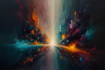 Obraz premium a abstract composition that reflects the concept of inner versus outer reality
