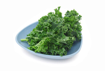 kale leafs on white background - 782217881