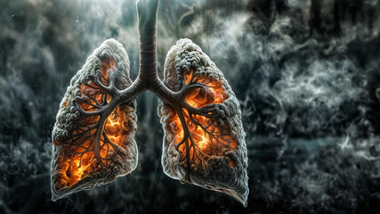 Salute Polmonare- Rappresentazione Visiva del Cancro ai Polmoni e delle Malattie Correlate