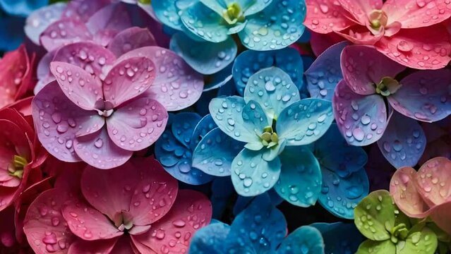 hydrangea flower close up
