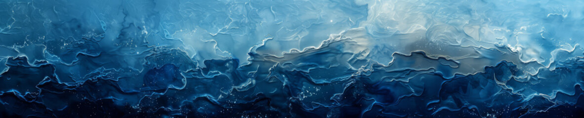 Abstract Blue Marble Texture Background Panorama