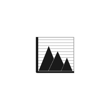 recommend clip art: Simple design graph chart symbol. Graph chart graphic element isolated on white background