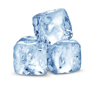 ice cubes isolated on white background