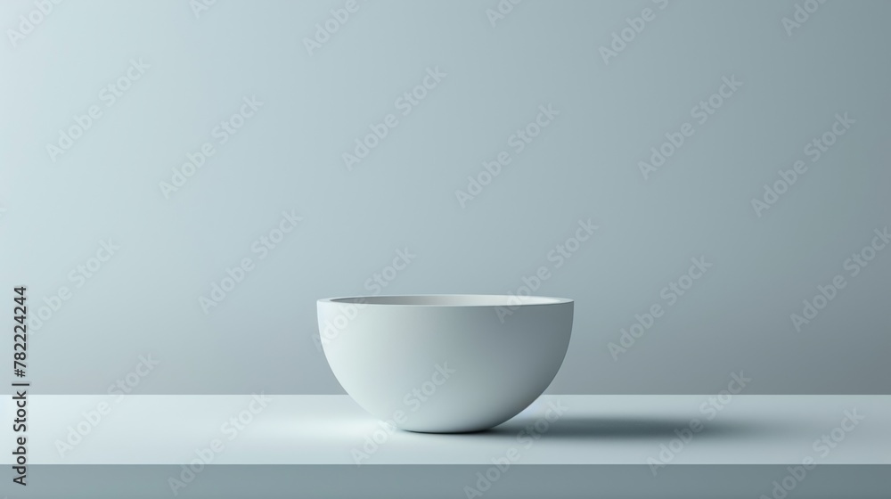 Poster plain bowl on a gradient grey background